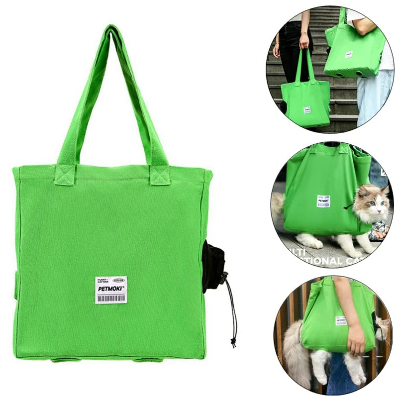 Escape-Proof Breathable Pet Carrier Bag – Comfortable Travel for Cats & Small Dogs