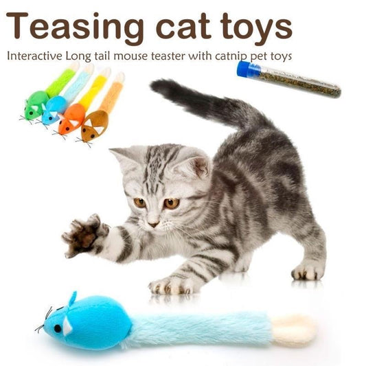 Long-Tail Mouse Cat Toy – Interactive Training & Playtime Fun